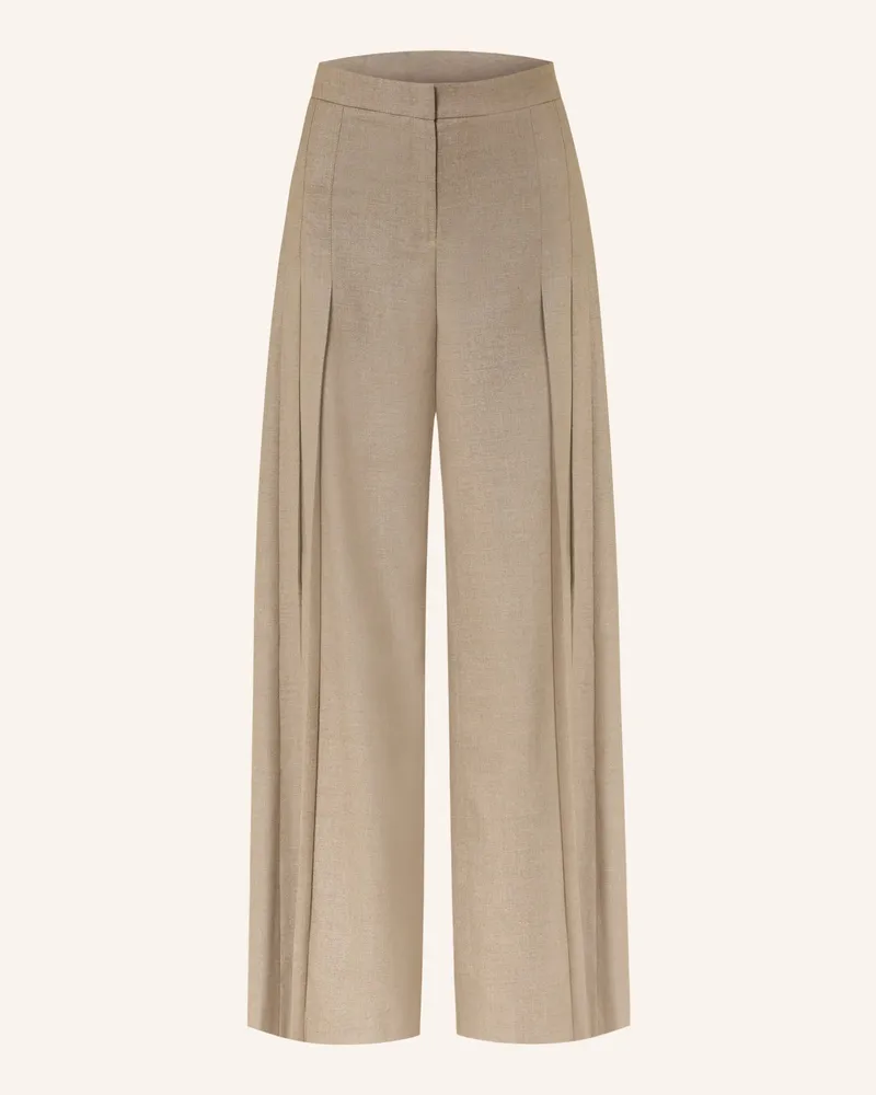 RAFFAELLO ROSSI  Marlenehose MALEA aus Flanell Hellbraun