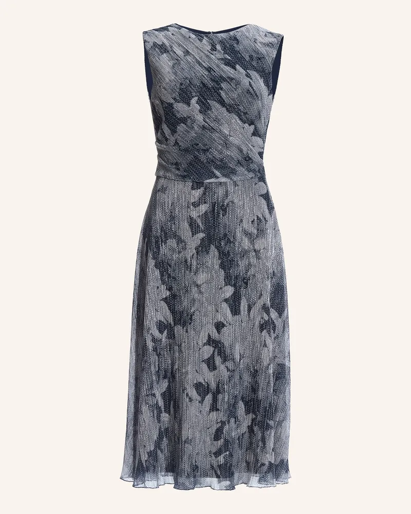 Swing Cocktailkleid Mit Glitzergarn blau Grau