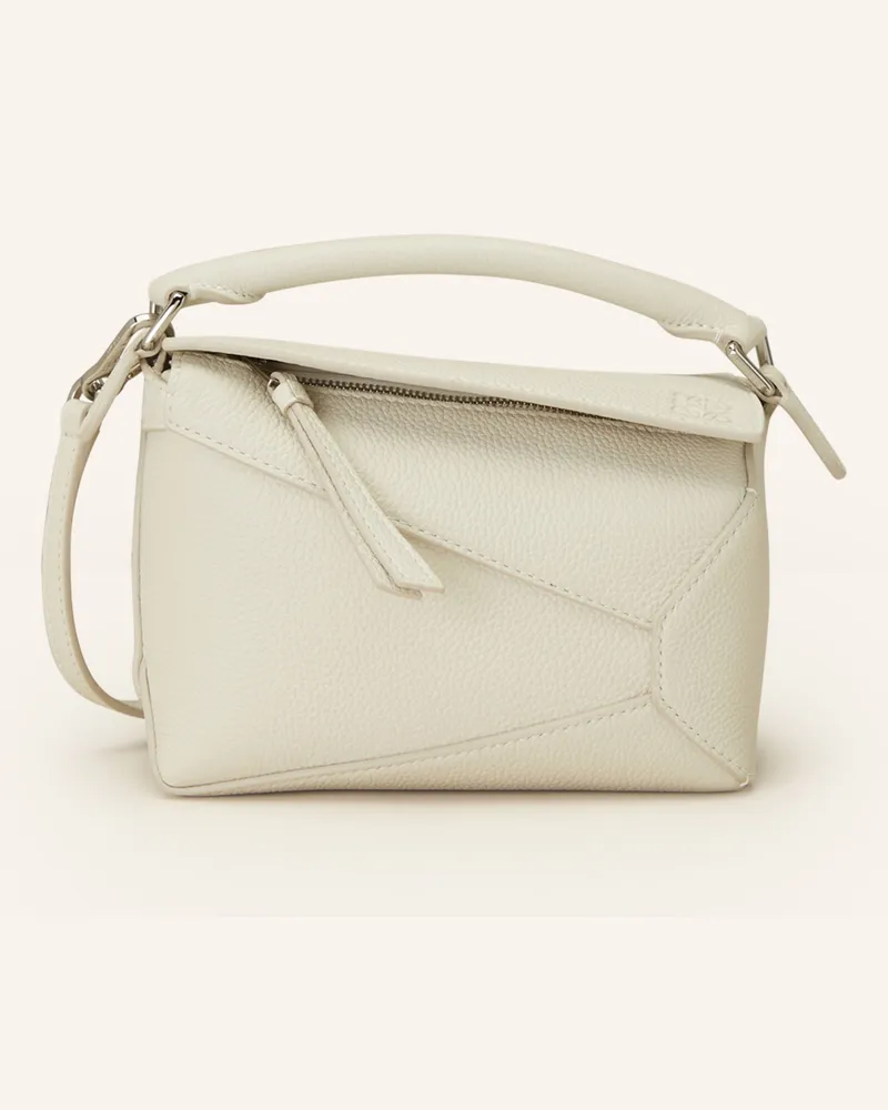 Loewe Umhängetasche Puzzle Edge Mini weiss Ecru