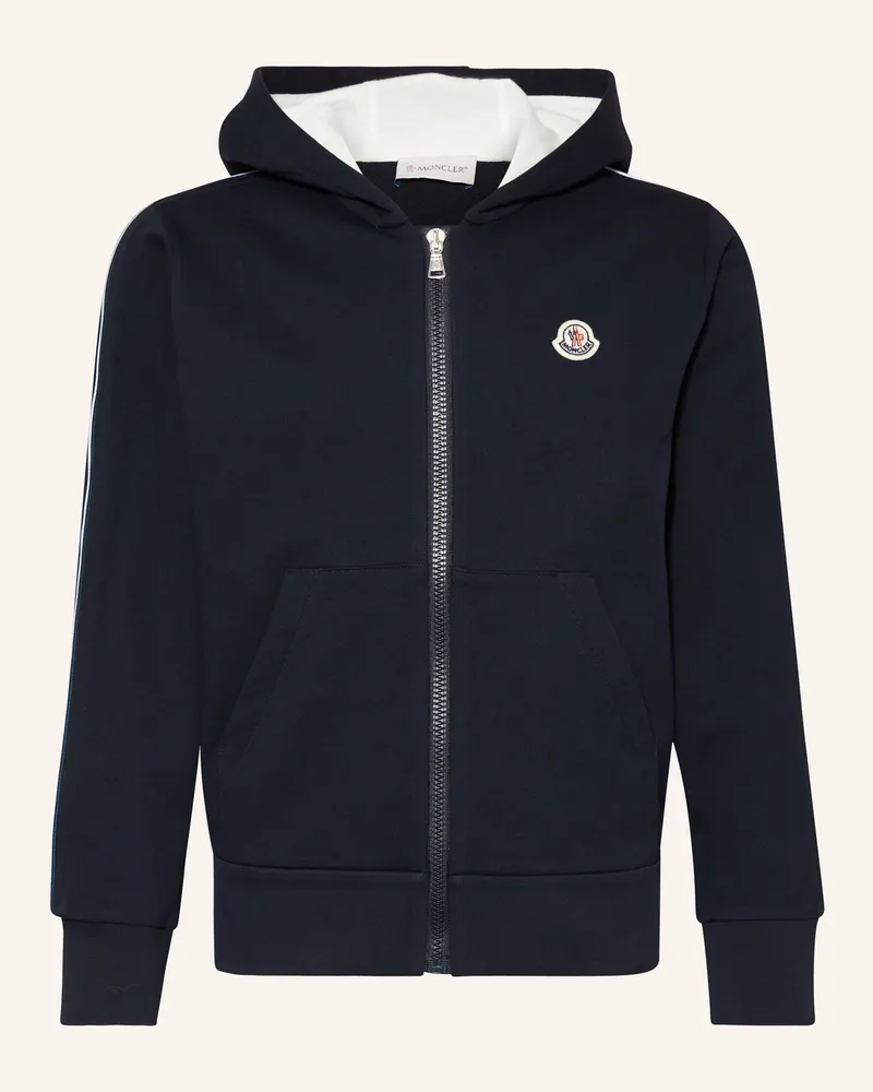 Moncler Sweatjacke mit Galonstreifen Dunkelblau