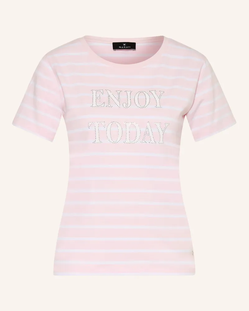 monari T-Shirt Mit Schmucksteinen rosa Rosa