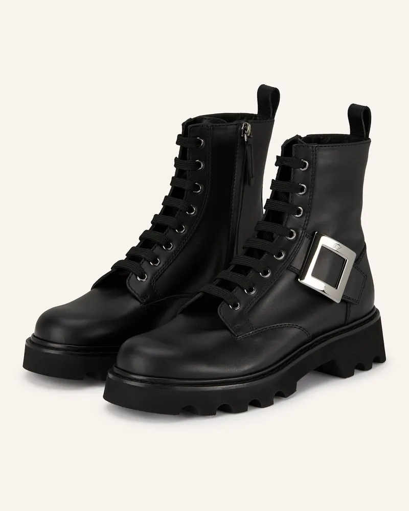 Roger Vivier Boots Viv Rangers schwarz Schwarz