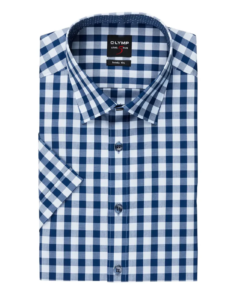 Olymp Kurzarm-Hemd Level Five body fit Blau