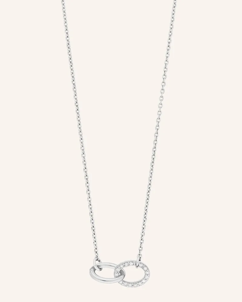 Leaf Halskette ETERNAL TOUCH aus 14 Karat Weißgold mit Diamanten Weissgold