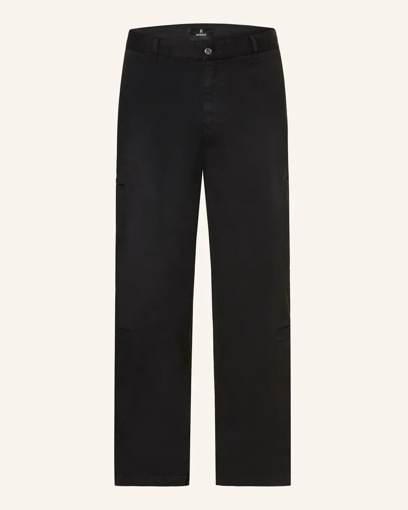 REPRESENT Cargohose Straight Relaxed Fit Schwarz