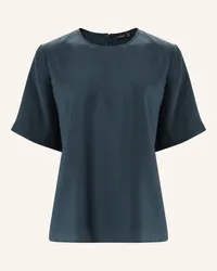 van Laack Bluse Modern Fit Langer Ärmel Stehkragen Blau