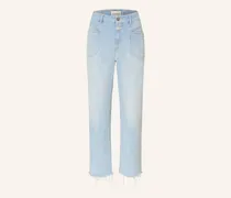 Cropped-Jeans Mira-X blau