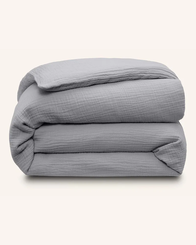 ROYFORT Bettbezug Musselin grau Hellgrau