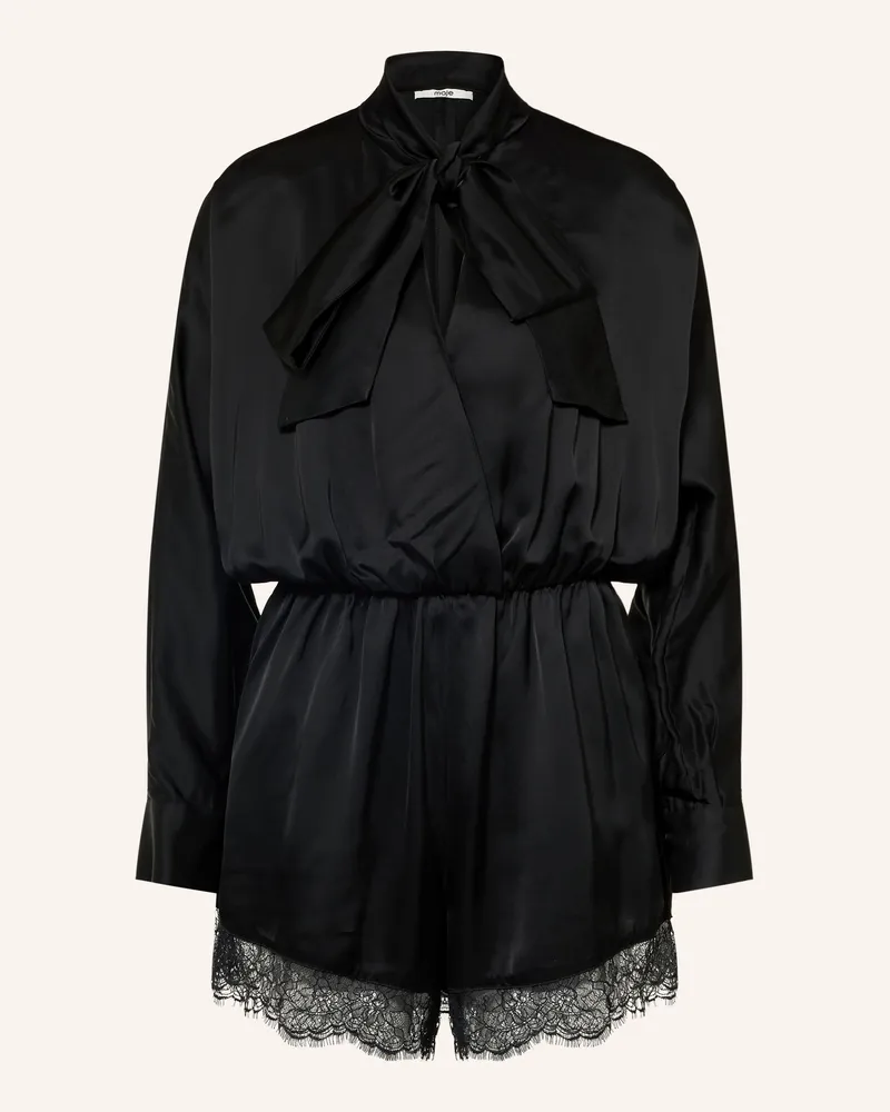 Maje Jumpsuit Mit Spitze schwarz Schwarz