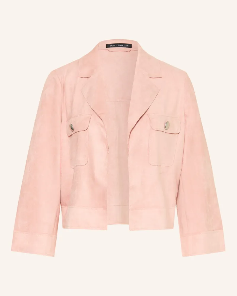 Betty Barclay Jacke In Lederoptik Mit 3/4-Arm rosa Rosé