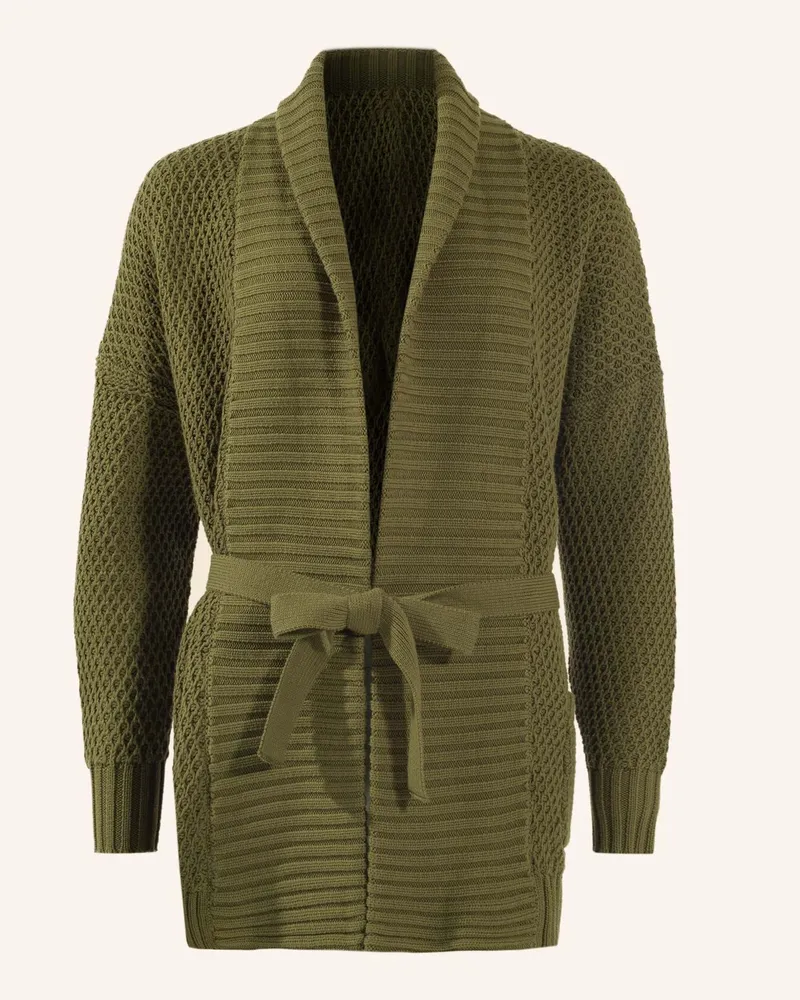 ADLYSH STRICKCARDIGAN MIT GÜRTEL Grün