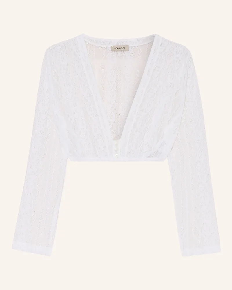CocoVero Dirndlbluse Lene Aus Spitze weiss Weiss