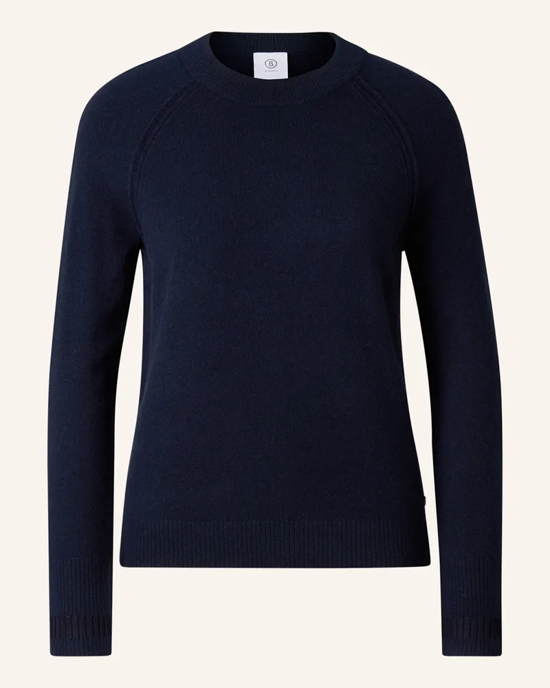 Bogner Schurwoll-Kaschmir-Pullover Vanessa blau Dunkelblau