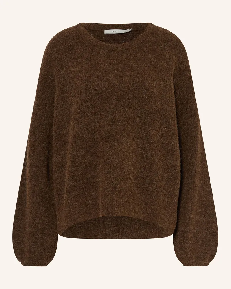 Gestuz Pullover GZALPHA mit Alpaka Braun