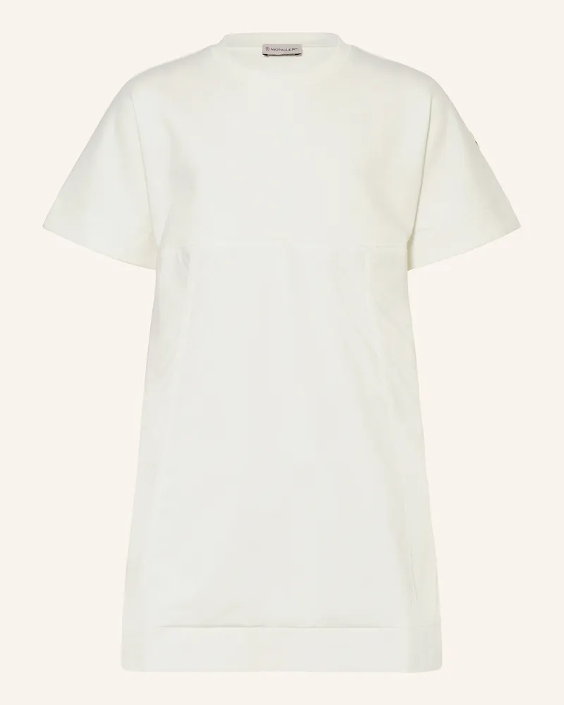 Moncler Kleid im Materialmix Weiss