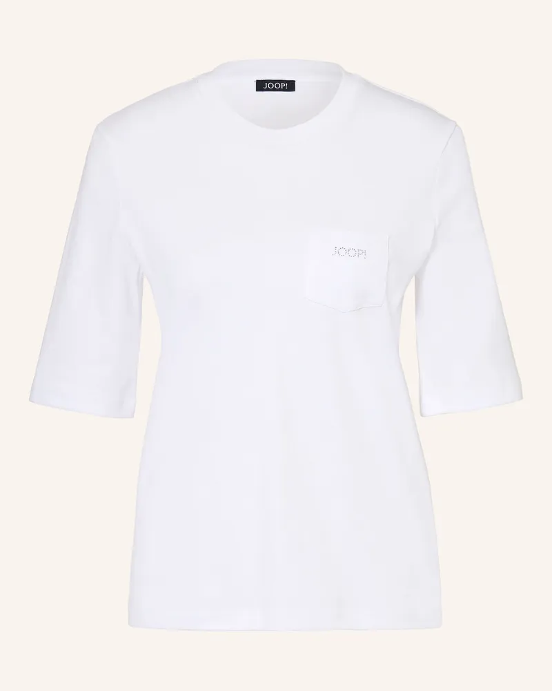 JOOP! T-Shirt TONJA mit Schmucksteinen Weiss
