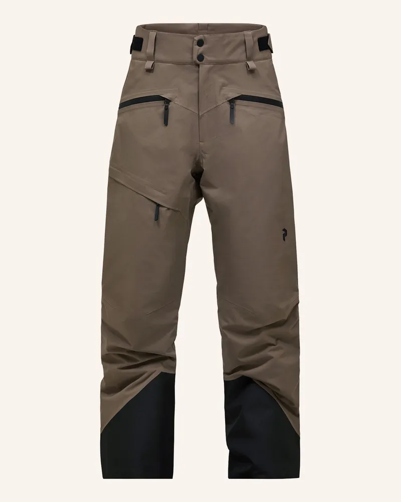 Peak Performance M Hipe® 2l Insulated Shell Ski Pants Skihose braun Hellbraun