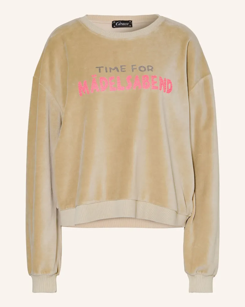 Grace Nickishirt Mädelsabend beige Beige