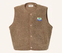 Teddyfell-Weste Hoktown beige