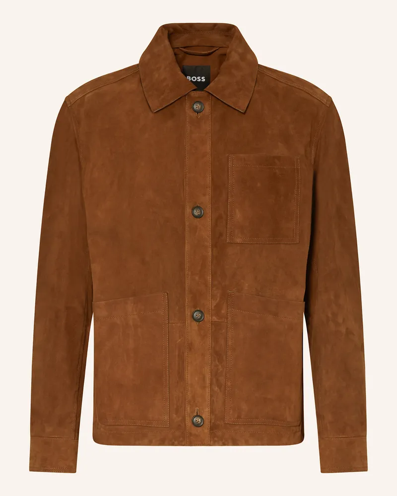 HUGO BOSS Lederjacke MARKUEDO Braun