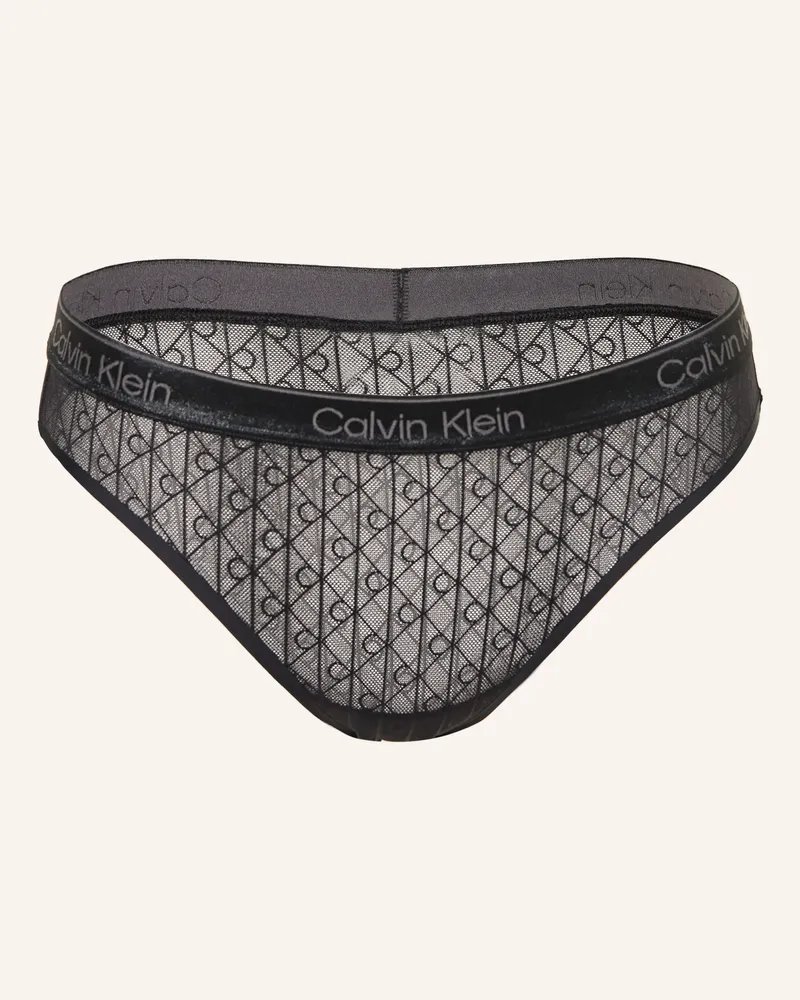 Calvin Klein Slip Icon Lace Metallic schwarz Schwarz