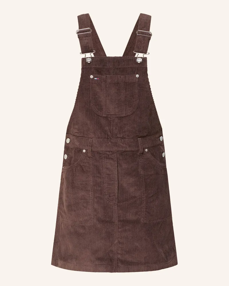 Tommy Hilfiger Cordkleid Dunkelbraun