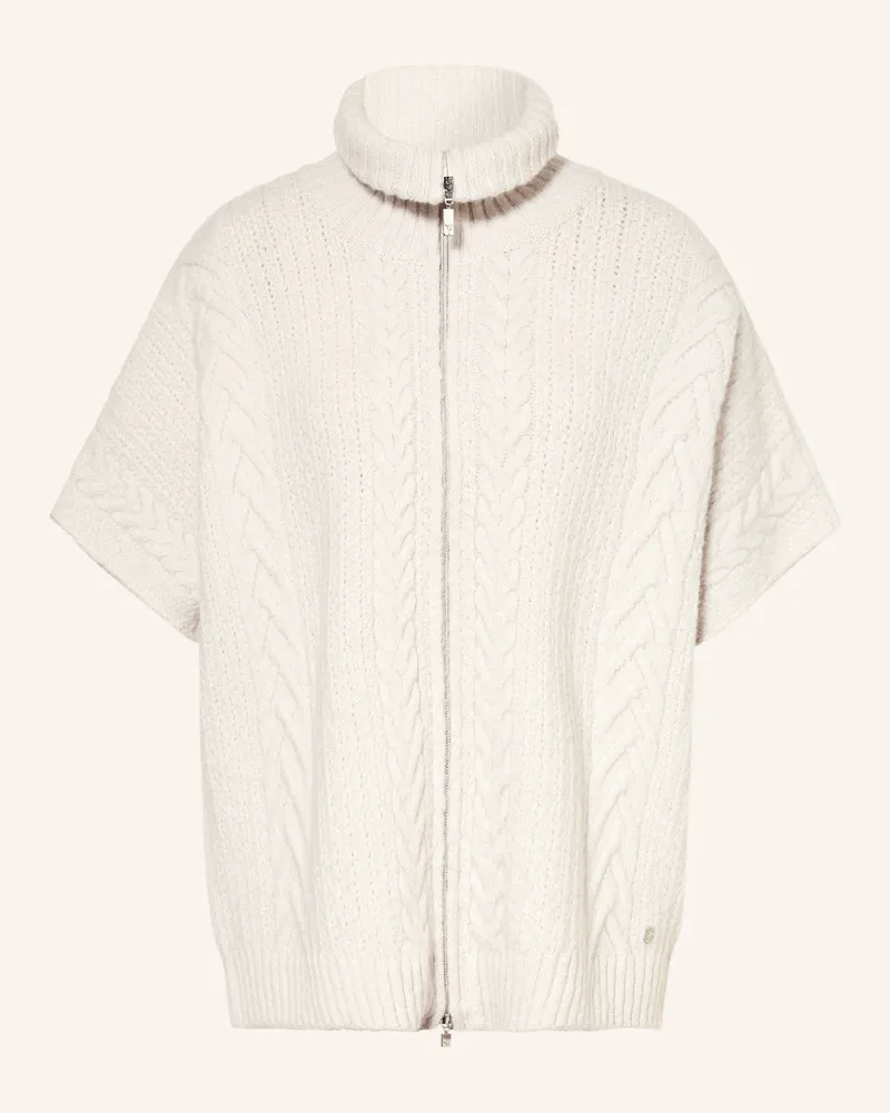 monari Strickjacke mit Glitzergarn Ecru