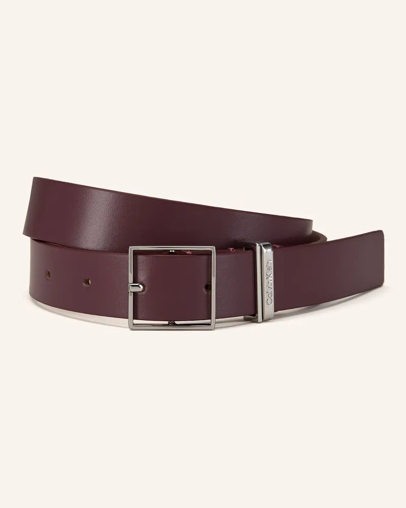 Calvin Klein Ledergürtel Dunkelrot