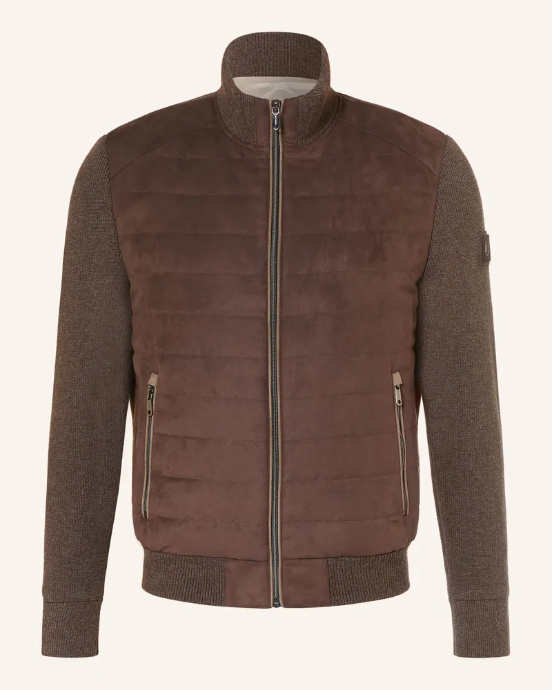 Milestone Blouson Msstanley Im Materialmix braun Dunkelbraun