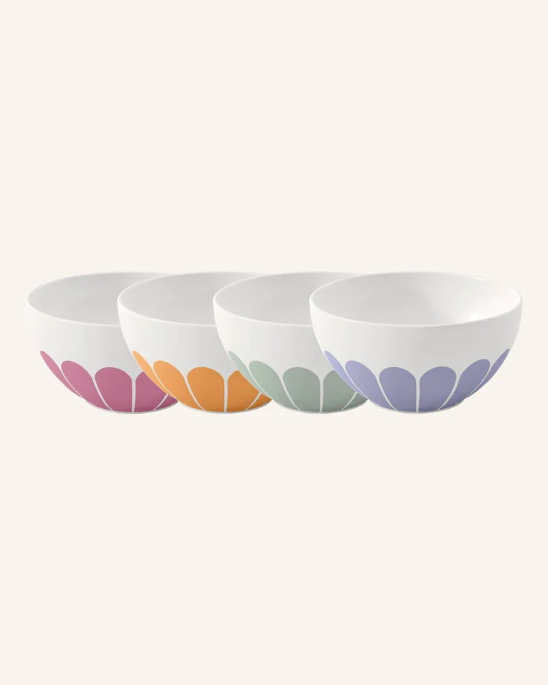Villeroy & Boch Müslischale 4tlg. Fleur Couleur weiss Gelb