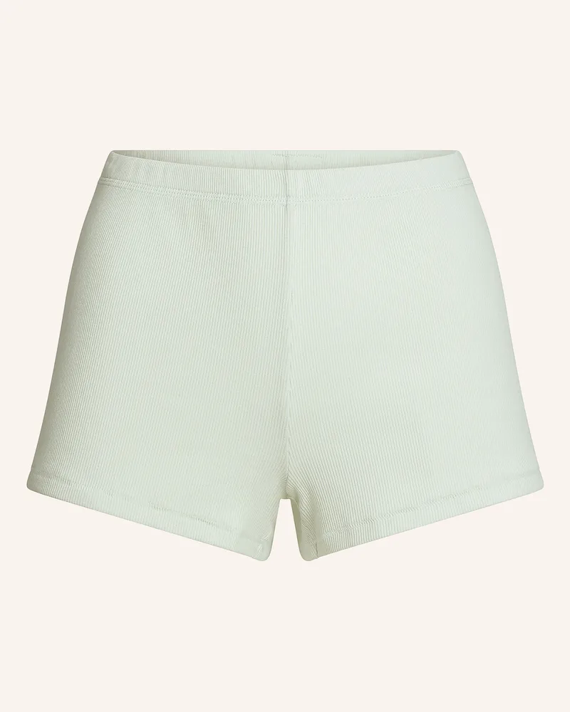 SKIMS Lounge-Shorts Cotton Rib gruen Spearmint
