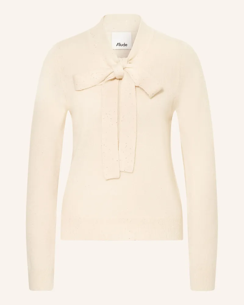 ALLUDE Pullover mit Cashmere und Seide Creme