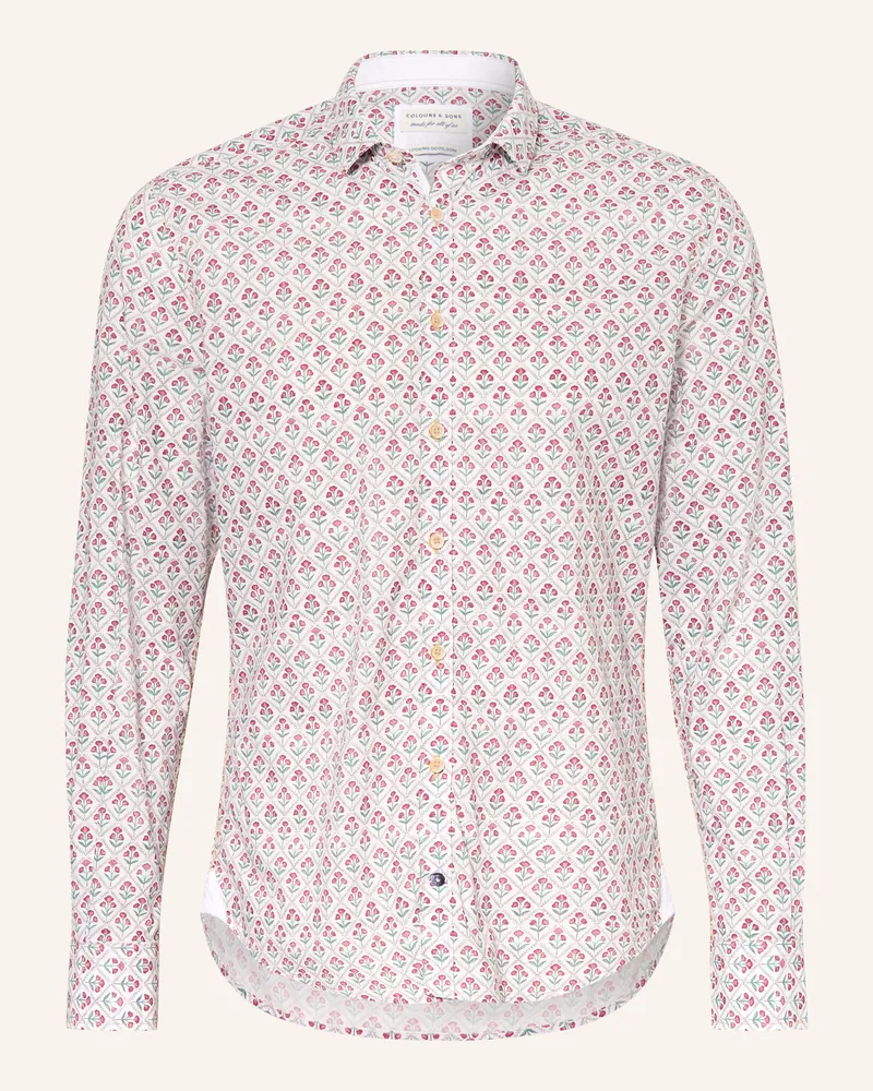colours & sons Hemd Slim Fit Rot