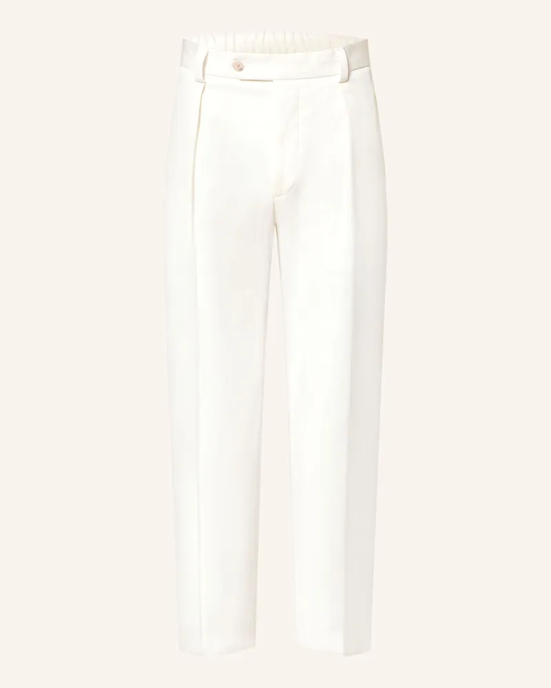 HUGO BOSS Hose Regular Fit weiss Creme