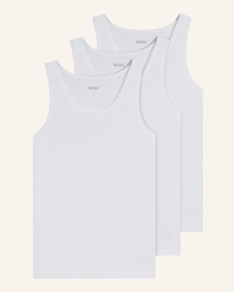 HUGO BOSS 3er-Pack Unterhemden Weiss