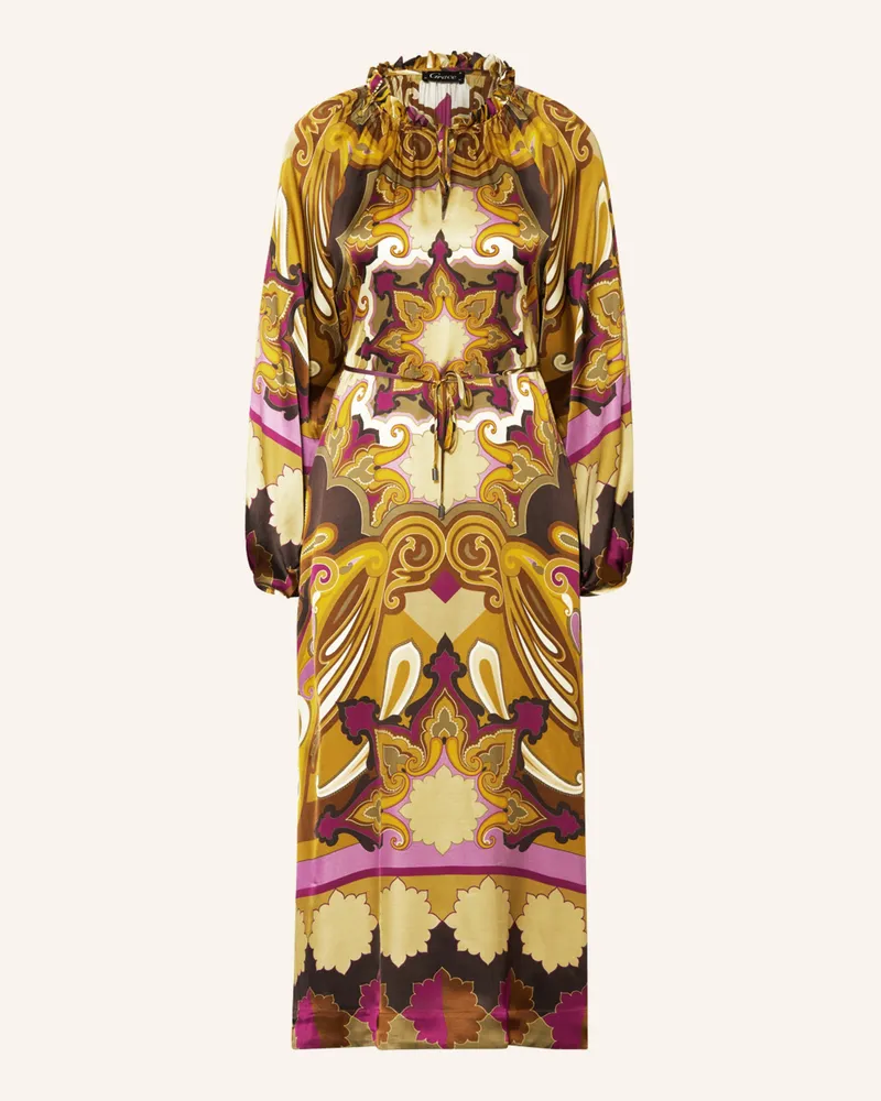 Grace Satinkleid Cognac
