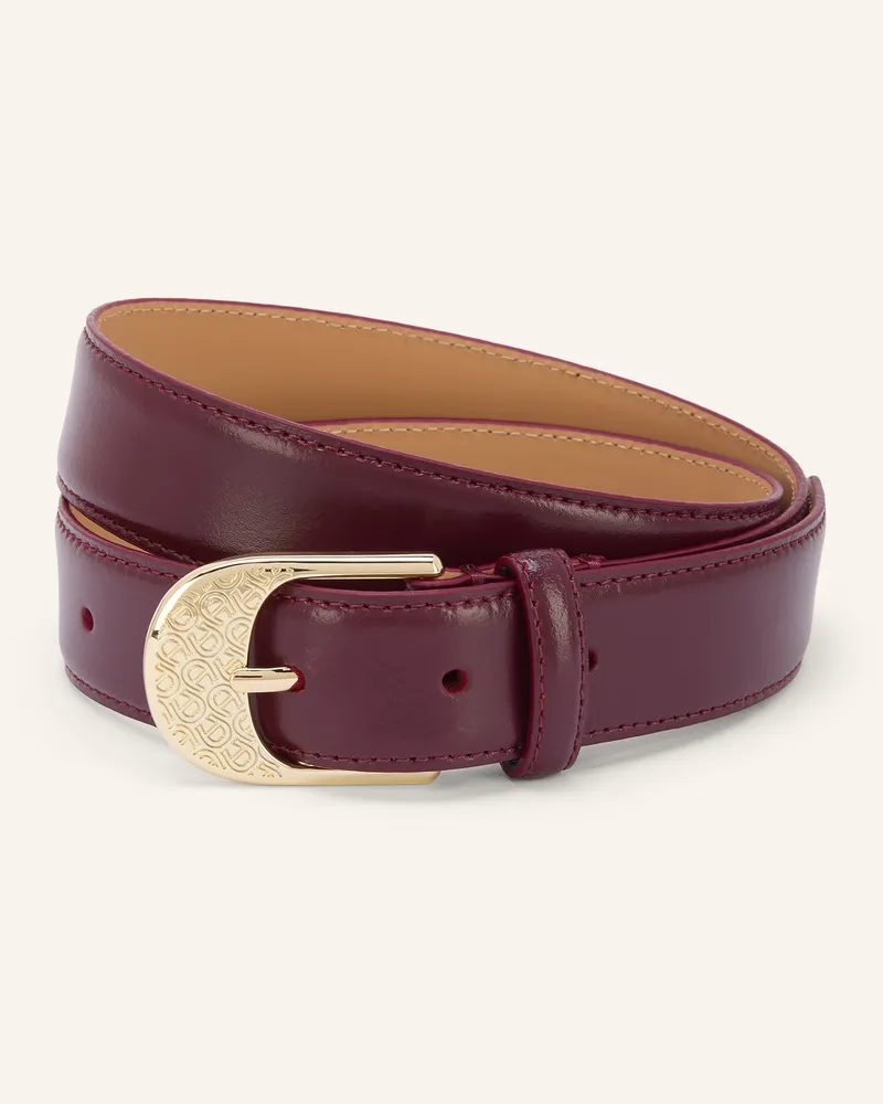 Aigner Ledergürtel rot Dunkelrot