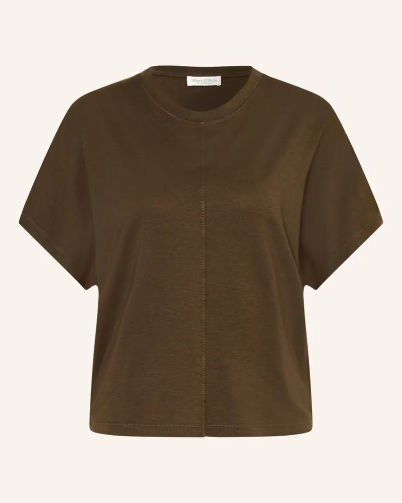 Marc O'Polo T-Shirt gruen Dunkelbraun