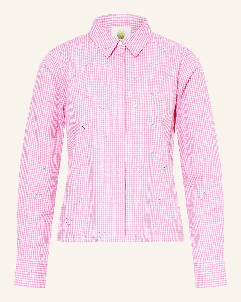 Princess goes Hollywood Hemdbluse mit Schmucksteinen Rosa