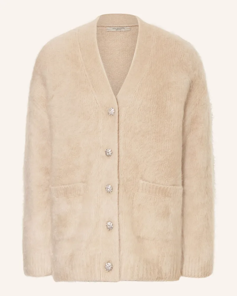 AllSaints Strickjacke RUBI mit Mohair Beige