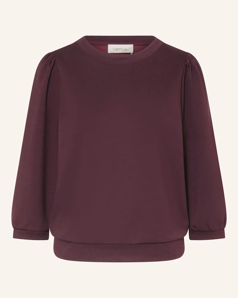 Cartoon Sweatshirt mit 3/4-Arm Dunkelrot