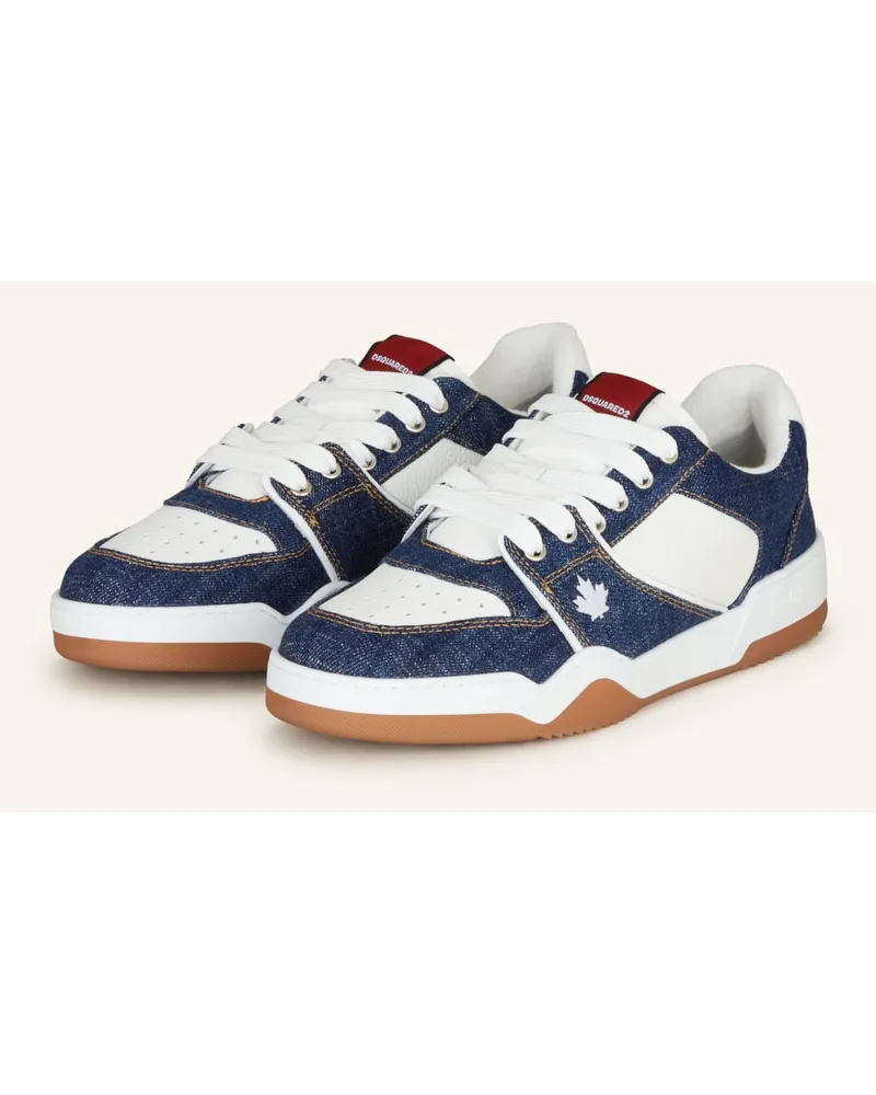 Dsquared2 Sneaker SPIKE - WEISS/ DUNKELBLAU Blau