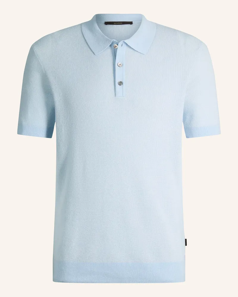 windsor. Strick-Poloshirt Lindo blau Hellblau