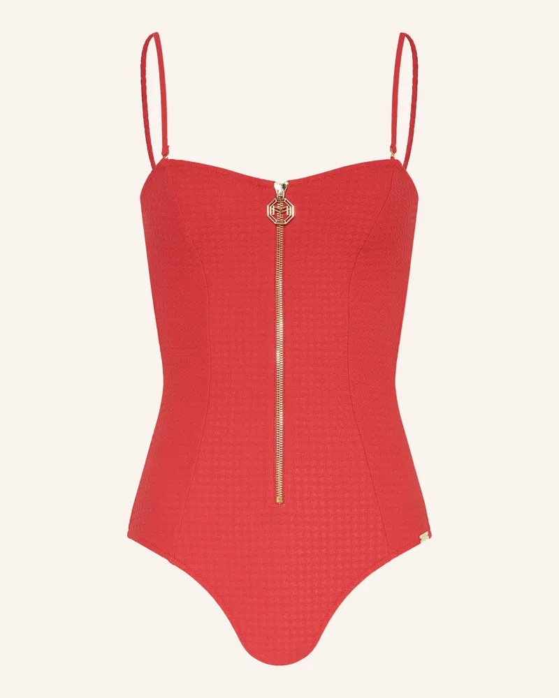 Maryan Mehlhorn Bandeau-Badeanzug The Bloom rot Rot