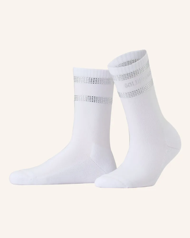 Golden Goose Socken mit Schmucksteinen Weiss