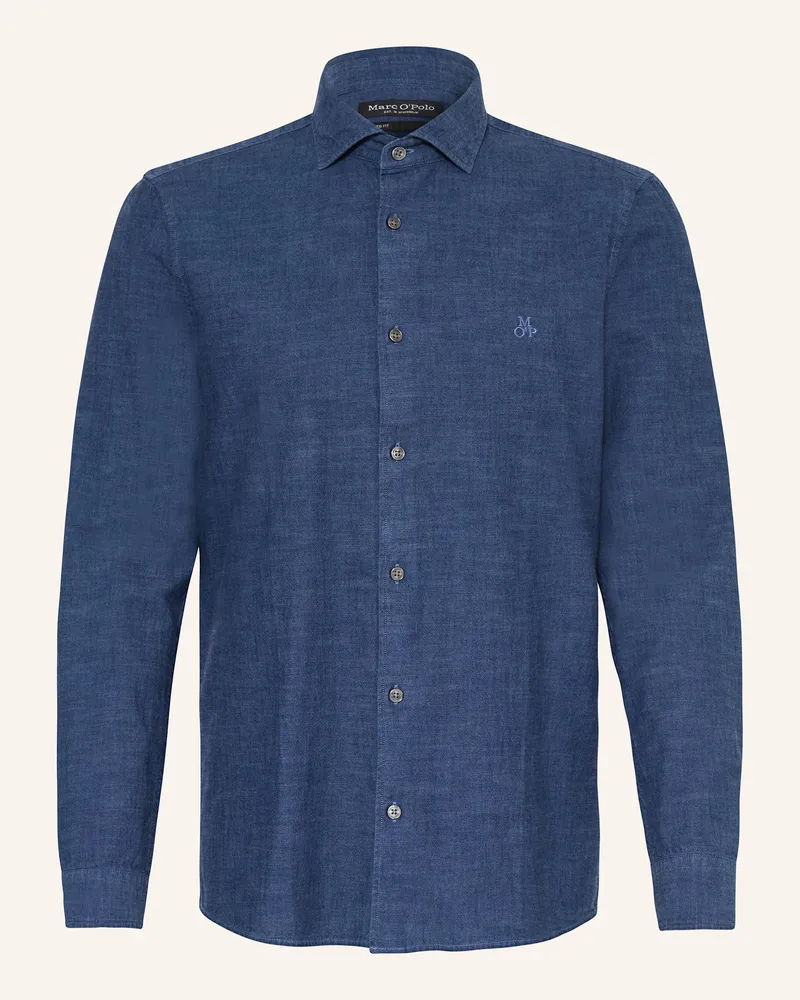 Marc O'Polo Hemd Shaped Fit Blau