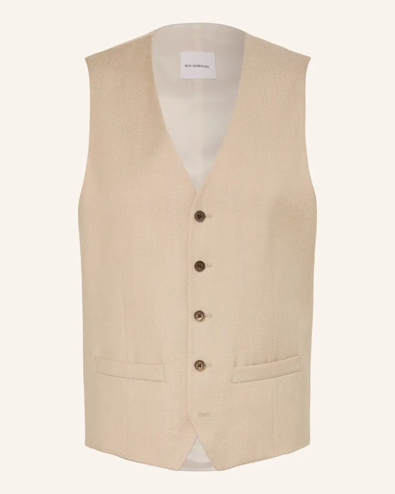 Roy Robson Anzugweste Extra Slim Fit beige A250
