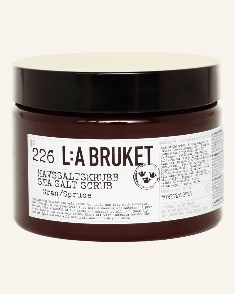 L:A Bruket Körperpeeling 226 Spruce Volumen: 420 ml Dunkelbraun
