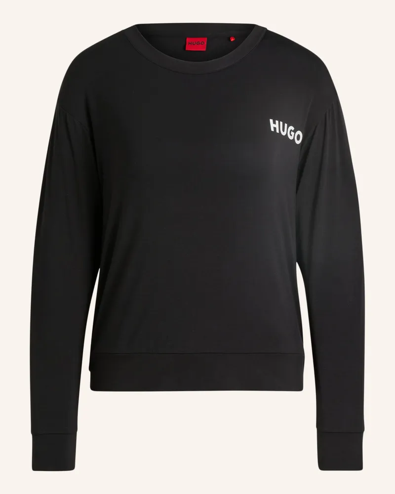 HUGO BOSS Pyjama-Oberteil UNITE_LS-SHIRT Relaxed Fit Schwarz