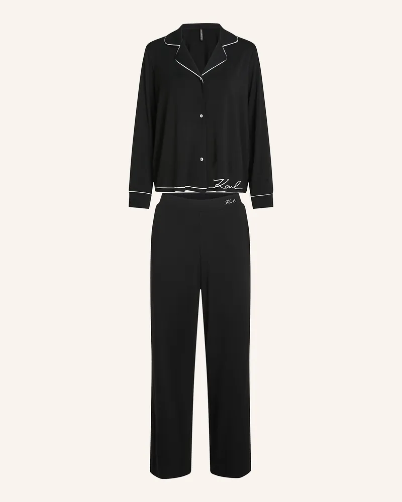 Karl Lagerfeld Nachtwäsche schwarz Schwarz